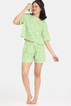Rosaline Slangsync Knit Poly Shorts Set -Transparent Yellow — thumbnail 4